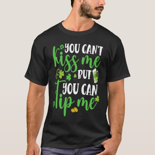 Sint-Patricks-Shirt Waitress Bartender Ti T-shirt (Voorkant)