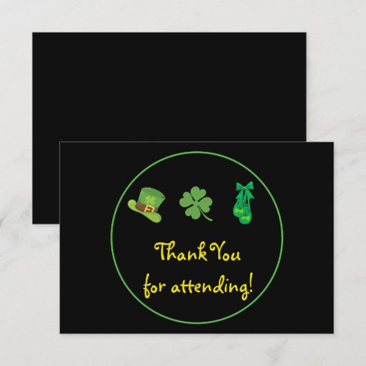 Sint-Patricks thema bedankt (Voorkant / Achterkant)