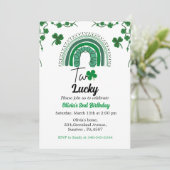 Sint Patrick's tweede verjaardag feest twee met ge Kaart (Staand voorkant)