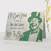 Sint Patricks Vriendschap Vintage Typografie Kaart (Gele Bloem)