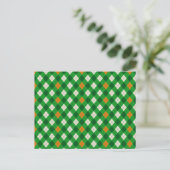 Sint-Patricksdag Ierse gekleurde argyle Briefkaart (Staand voorkant)