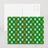 Sint-Patricksdag Ierse gekleurde argyle Briefkaart (Voorkant / Achterkant)