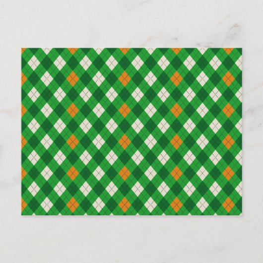 Sint-Patricksdag Ierse gekleurde argyle Briefkaart (Voorkant)