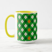 Sint-Patricksdag Ierse gekleurde argyle Mok (Links)