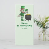 Sint-Patricksdag Kabouter Kaart (Staand voorkant)