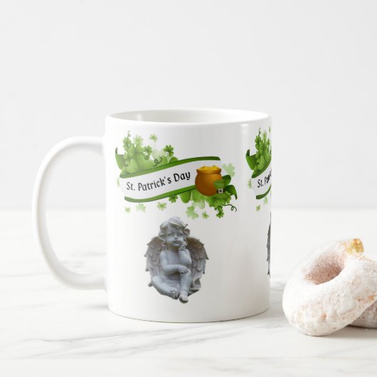 Sint-Patricksdag mok engel (Met donut)