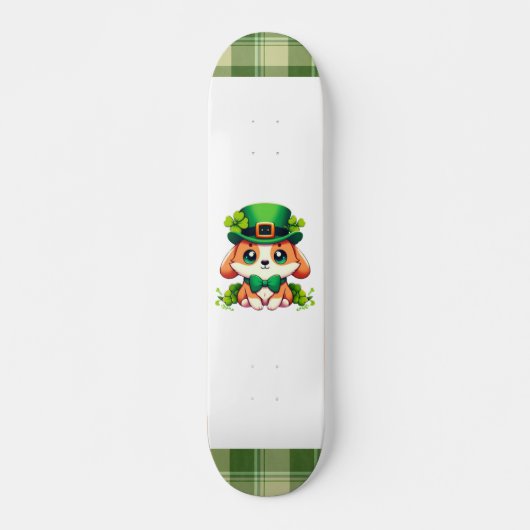 Sint-Patricksdag puppy  Persoonlijk Skateboard (Voorkant)