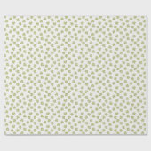 Sint-Patricksdag Shamrock Groen Wit Vintage Cadeaupapier (Vlak)