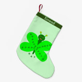 Sint-Patricksdag Vlinder Aangepaste Sok Kleine Kerstsok (Voorkant (Hangend))