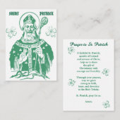 Sint-Patrickus Gebedskaart Plaatskaartje (Voorkant / Achterkant)