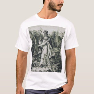 Sint-Patrickus verjaagt slangen Vintage Gravure A T-shirt