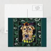 Sint Patty Airedale Briefkaart (Voorkant / Achterkant)
