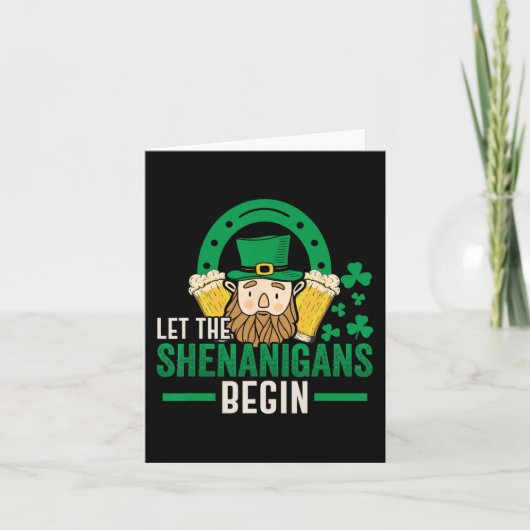 Sint Pattys Dag St Patrick’s Dag Shamrock Sint P Kaart (Voorkant)