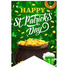 Sint-Patty's Day-brontbanner Vlaggetjes