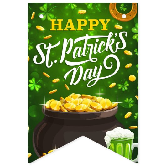 Sint-Patty's Day-brontbanner Vlaggetjes (Elfde vlag)