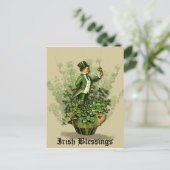 Sint Patty's Day Gent-Irish Blessings- Briefkaart (Staand voorkant)