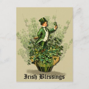 Sint Patty's Day Gent-Irish Blessings- Briefkaart
