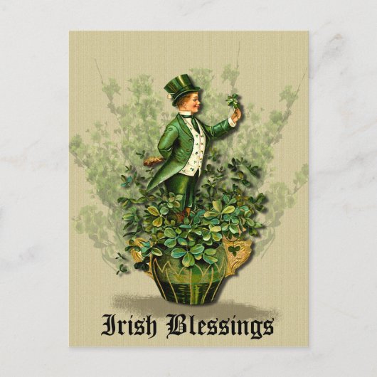 Sint Patty's Day Gent-Irish Blessings- Briefkaart (Voorkant)