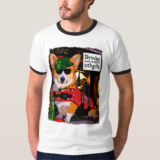 Sint Patty's Day Welsh Corgi T-shirt (Voorkant)