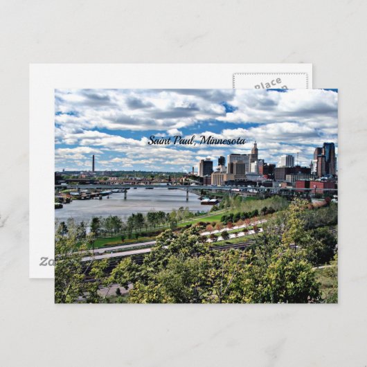 Sint-Paul, Landschap Minnesota Briefkaart (Voorkant / Achterkant)