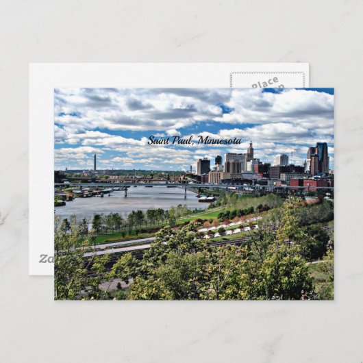 Sint-Paul, Landschap Minnesota Briefkaart (Voorkant / Achterkant)