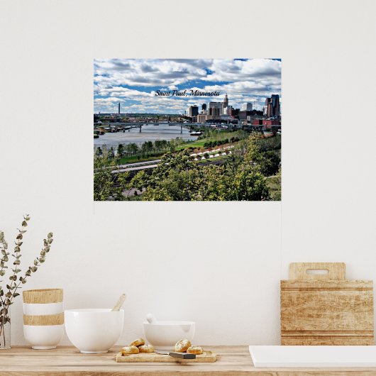 Sint-Paul, Landschap Minnesota Poster (Keuken)