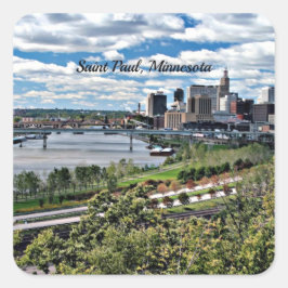 Sint-Paul, Landschap Minnesota Vierkante Sticker