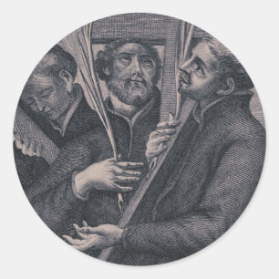 Sint Paul Miki Japanse katholieke evangelist Ronde Sticker