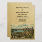 Sint Paul Wedding Invitation  Middeleeuwen Kaart (Voorkant / Achterkant)