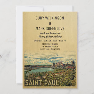 Sint Paul Wedding Invitation  Middeleeuwen Kaart