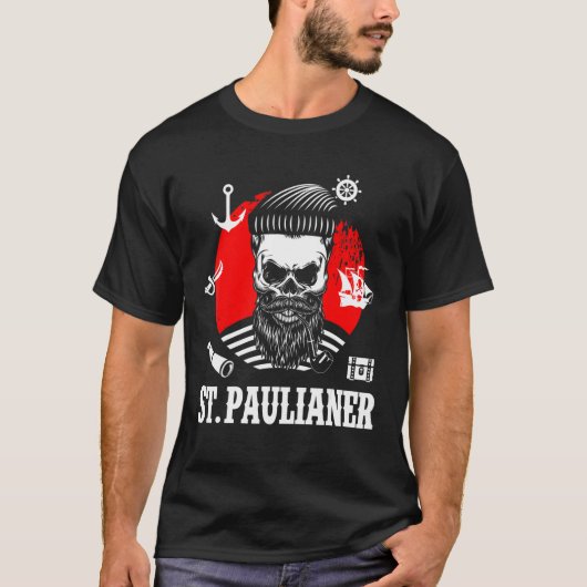 Sint Pauli Hamburg Skull Paulian Saint Pauli T-shirt (Voorkant)