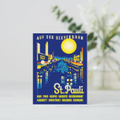 Sint Pauli 's nachts, Hamburgse stad, Duitsland Briefkaart (Staand voorkant)