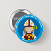 Sint-Paulinus van Nola Ronde Button 5,7 Cm (Voorkant /achterkant)
