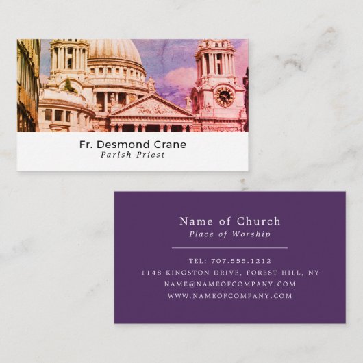 Sint-Paul's kathedraal, christendom, godsdienst Visitekaartje (Voorkant / Achterkant)