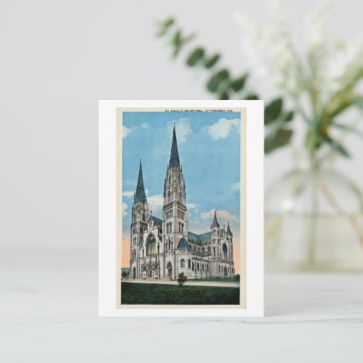 Sint-Paul's kathedraal, Pittsburgh, PA Briefkaart (Staand voorkant)