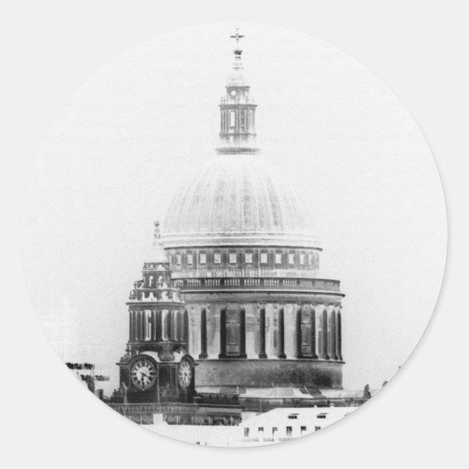 Sint-Paul's kathedraal Ronde Sticker (Voorkant)
