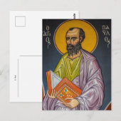 Sint-Paulus Orthodox icoon Briefkaart (Voorkant / Achterkant)