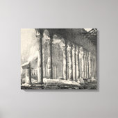 Sint-Paulusbasiliek Rome na brand in 1823 Canvas Afdruk (Voorkant)