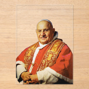 Sint Paus Johannes XXIII hoofd van de Katholieke K Acryl Uitnodigingen