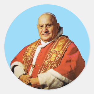 Sint Paus Johannes XXIII hoofd van de Katholieke K Ronde Sticker