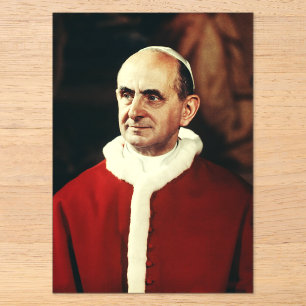 Sint Paus Paulus VI hoofd van de Katholieke Kerk Acryl Uitnodigingen