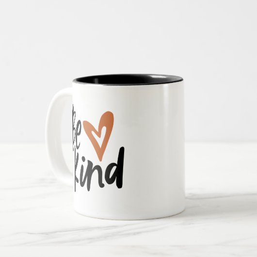 Sint-penseel Script-hart Tweekleurige Koffiemok (Voorkant links)