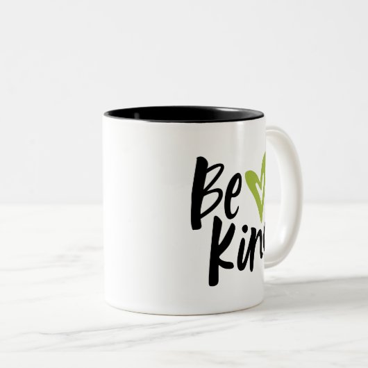 Sint-penseel Script-hart Tweekleurige Koffiemok (Voorkant rechts)