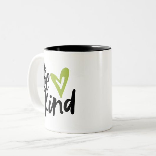 Sint-penseel Script-hart Tweekleurige Koffiemok (Voorkant links)