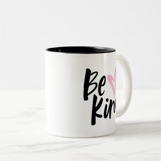 Sint-penseel Script-hart Tweekleurige Koffiemok (Voorkant rechts)