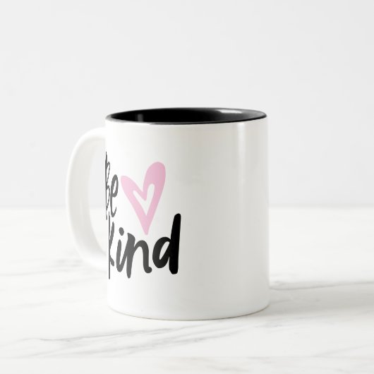 Sint-penseel Script-hart Tweekleurige Koffiemok (Voorkant links)