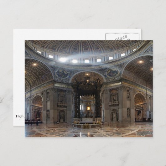 Sint-Peter Basilica en de Baldacchino Briefkaart (Voorkant / Achterkant)