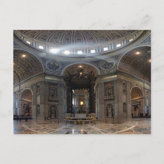 Sint-Peter Basilica en de Baldacchino Briefkaart (Voorkant)