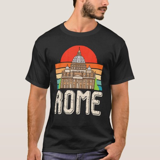 Sint-Peter Basilica in Rome in Italië en Vaticaan T-shirt (Voorkant)