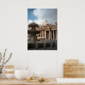 Sint-Peter Basilica, Vaticaan, Rome Poster (Keuken)
